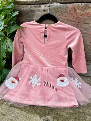 Pink Sequin Tutu Christmas Dress