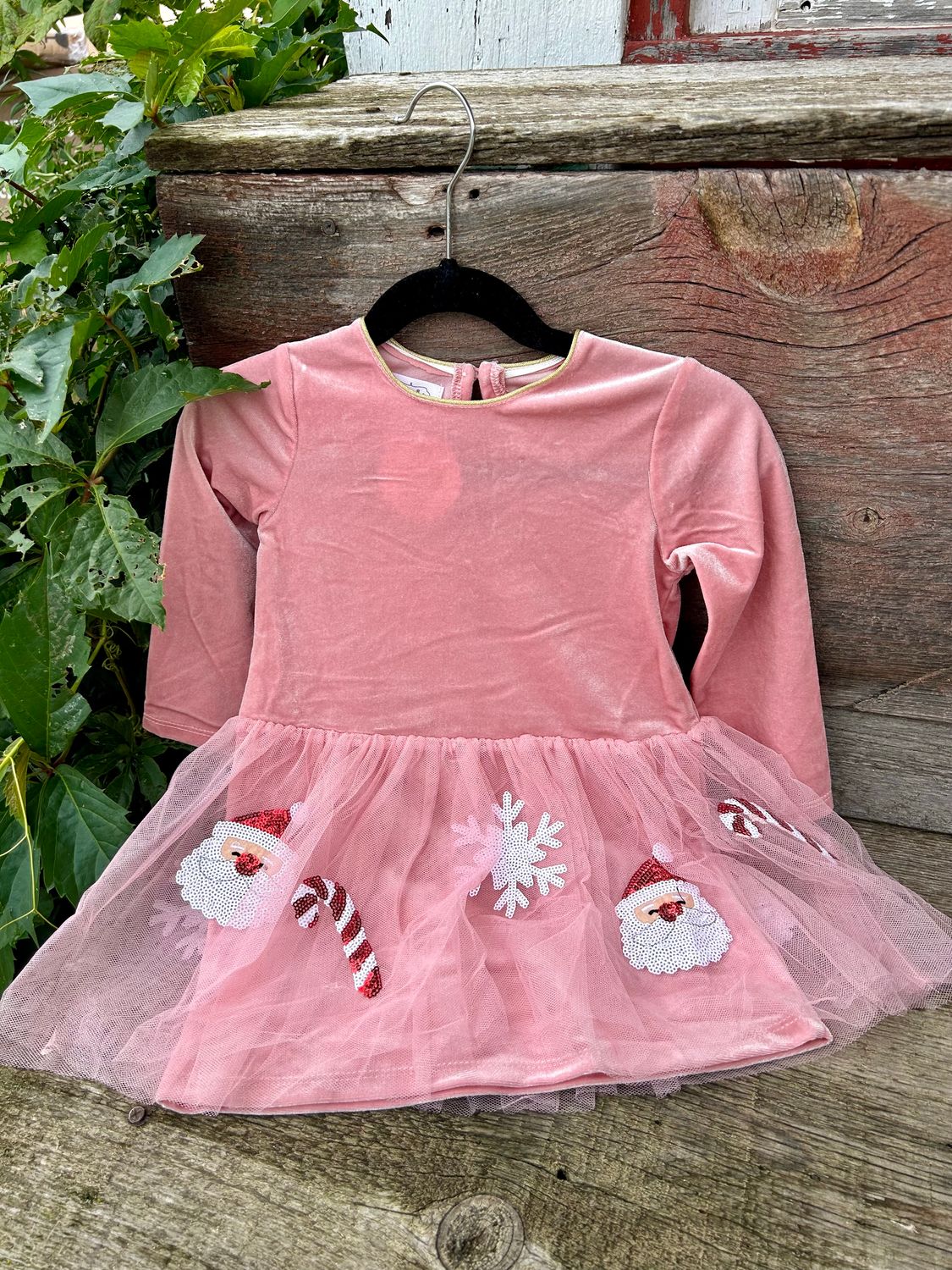 Pink Sequin Tutu Christmas Dress