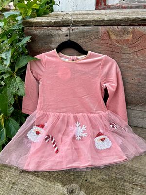 Pink Sequin Tutu Christmas Dress