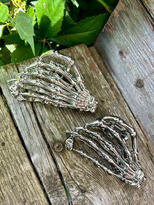 Skeleton Hand Hair Clips