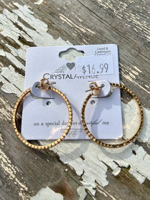 Crystal Wire Hoop Earrings