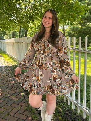 Floral Print Swing Mini Dress