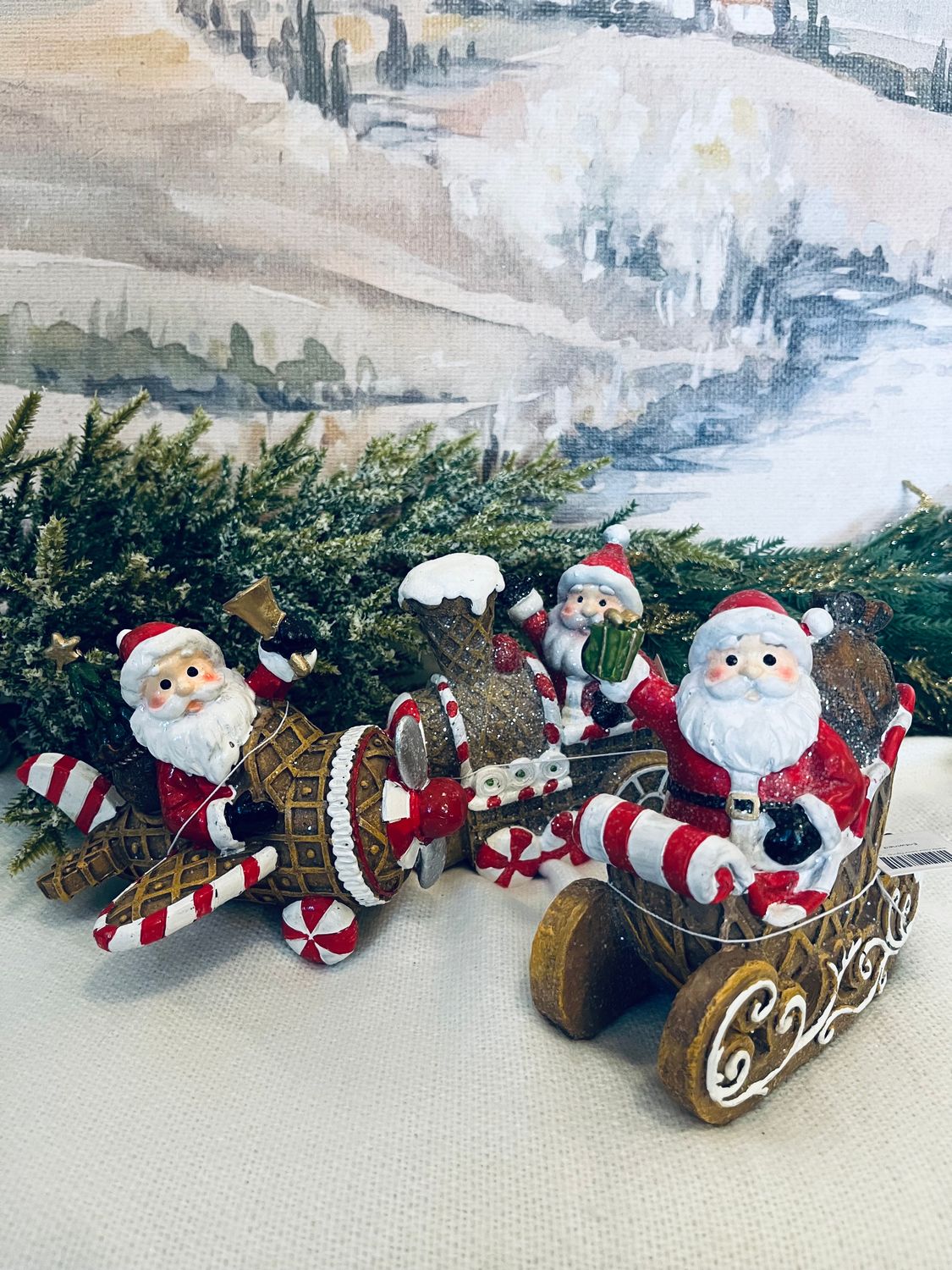 Waffle Cone Santa Figures 