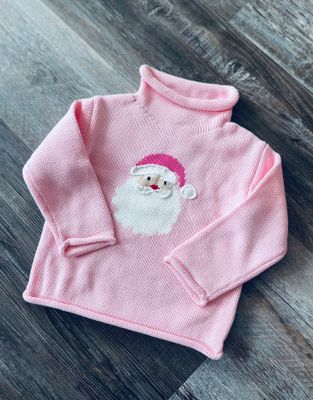 Pink Santa Roll Neck Sweater 