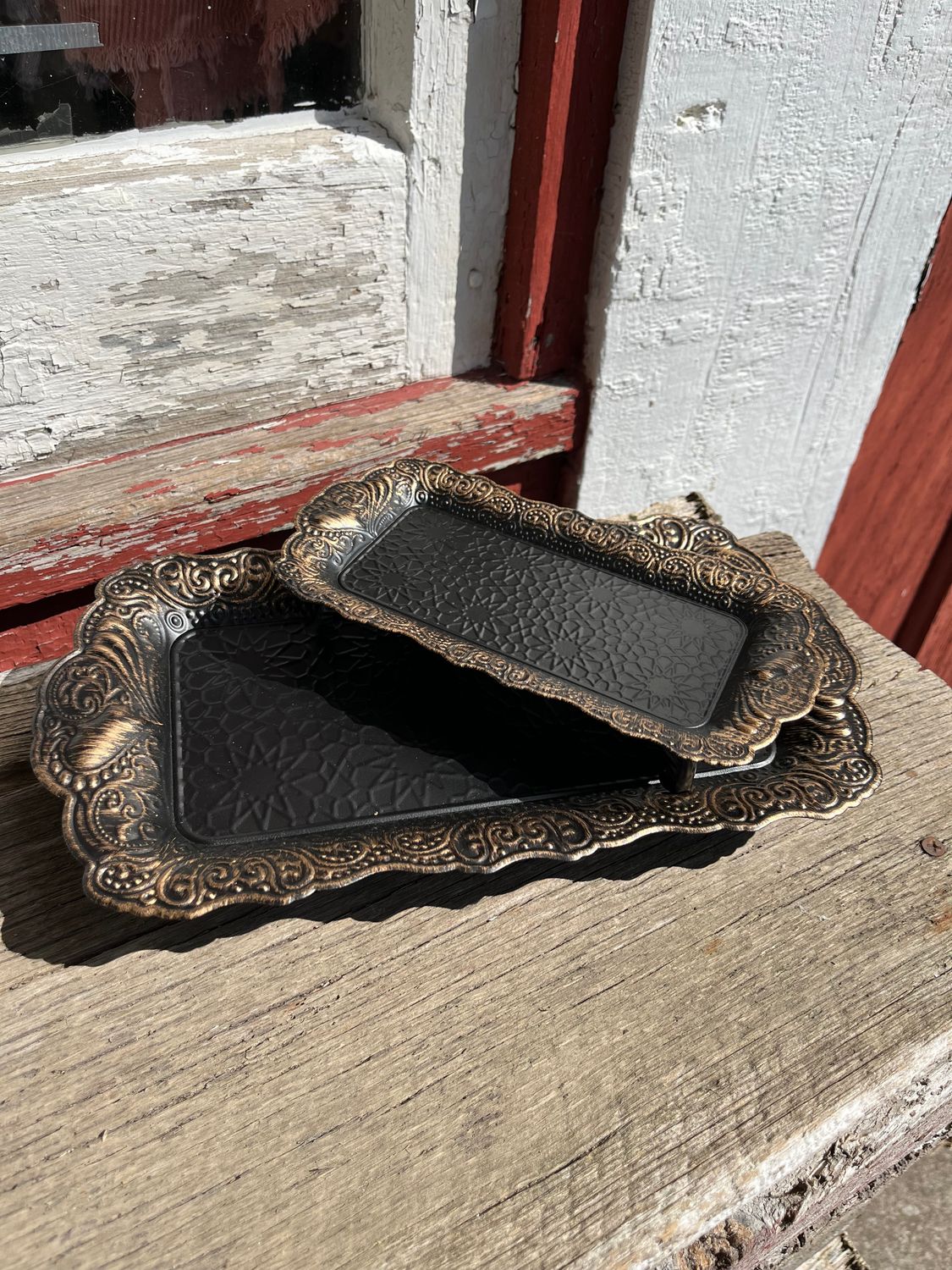 Antique Gold Vanity Tray