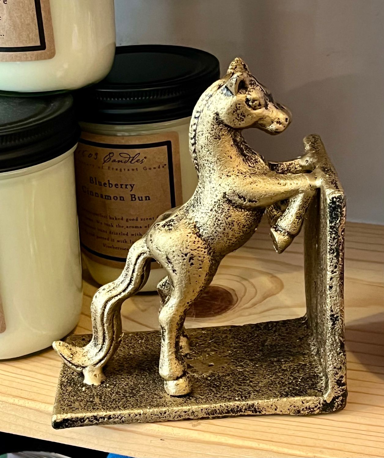 Gold Horse Bookend