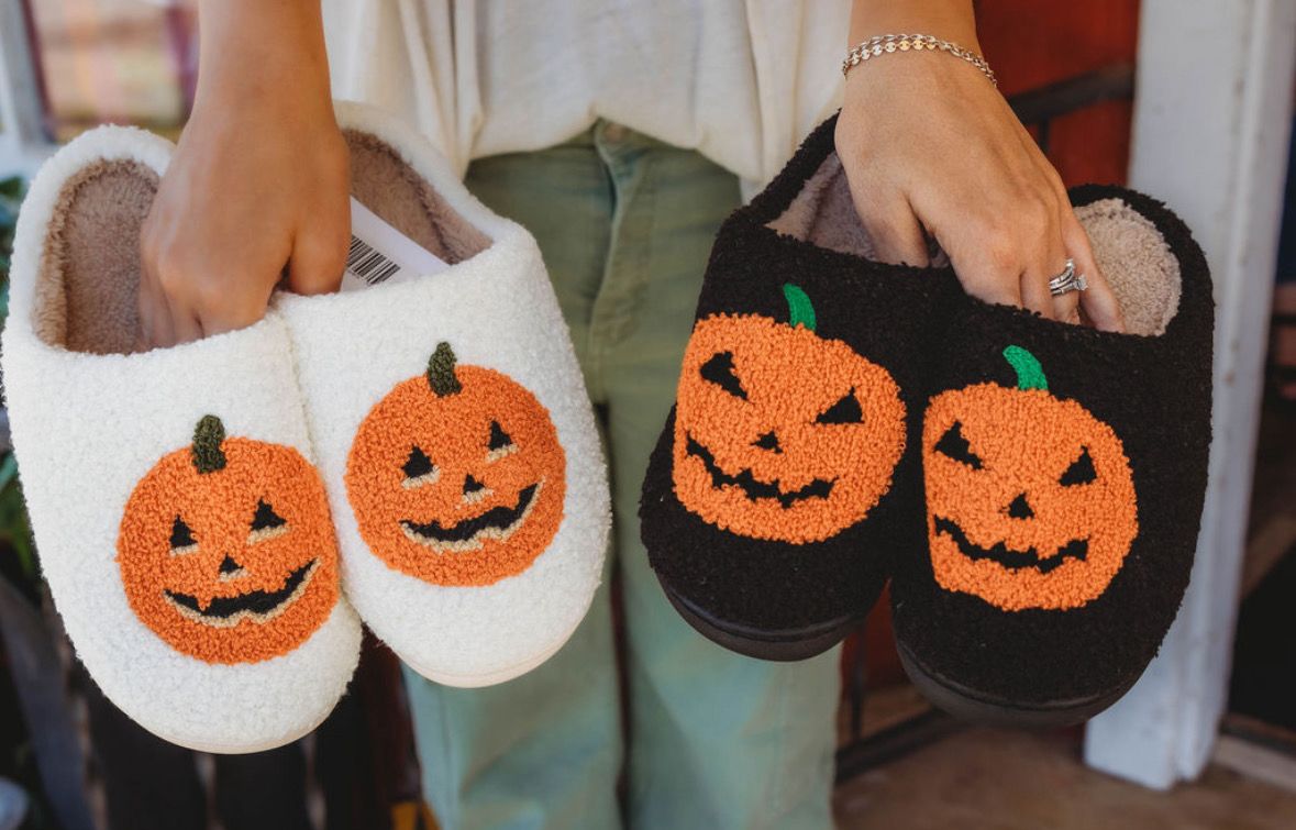 Halloween Pumpkin Slippers