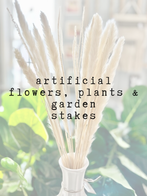 artificial flowers, plants &amp; garden stakes