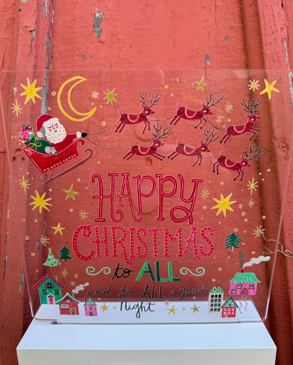 Print Light Up Santa Sign Acrylic 