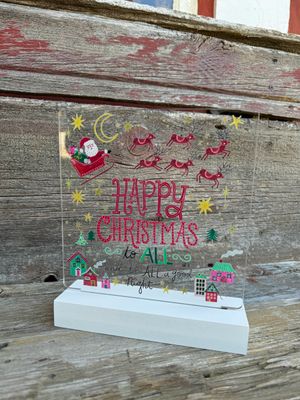 Print Light Up Santa Sign Acrylic
