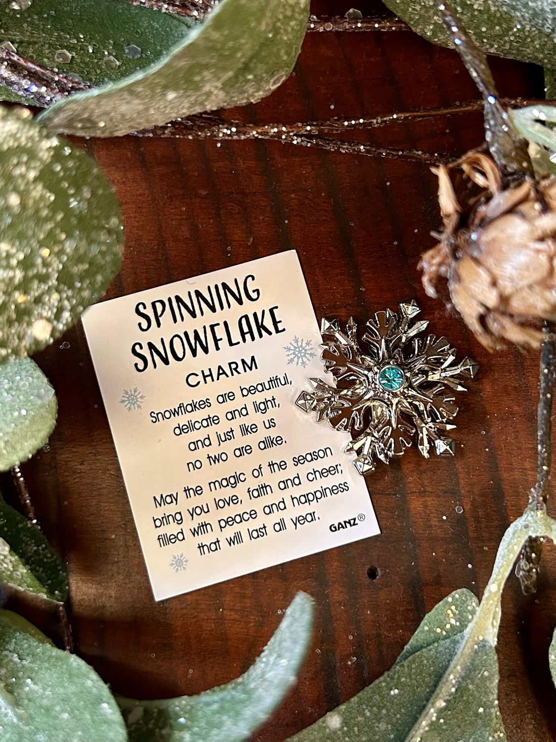 Spinning Snowflake Charm