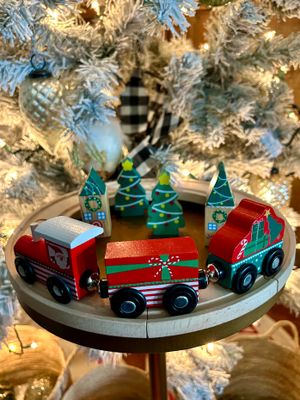 Wood Christmas Train Set