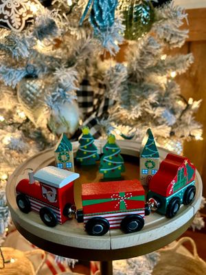 Wood Christmas Train Set