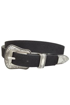 Suede Leather Belt Western Buckle 