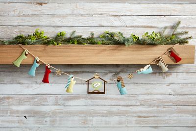 Tin Nativity Garland