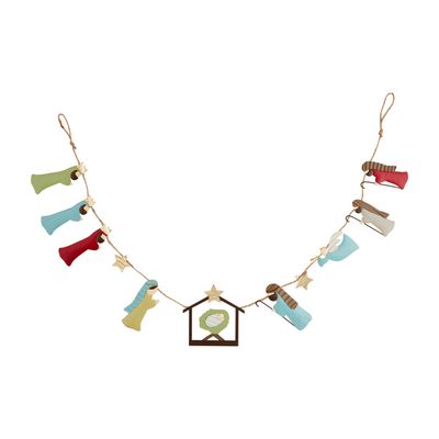 Tin Nativity Garland