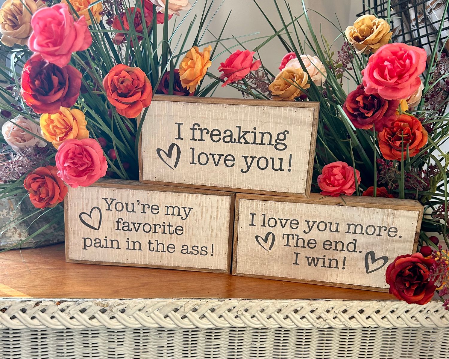 Printed Love Message Blocks