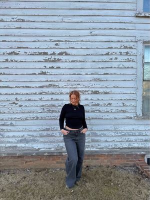 Ribbed Long Sleeve Basic Top 