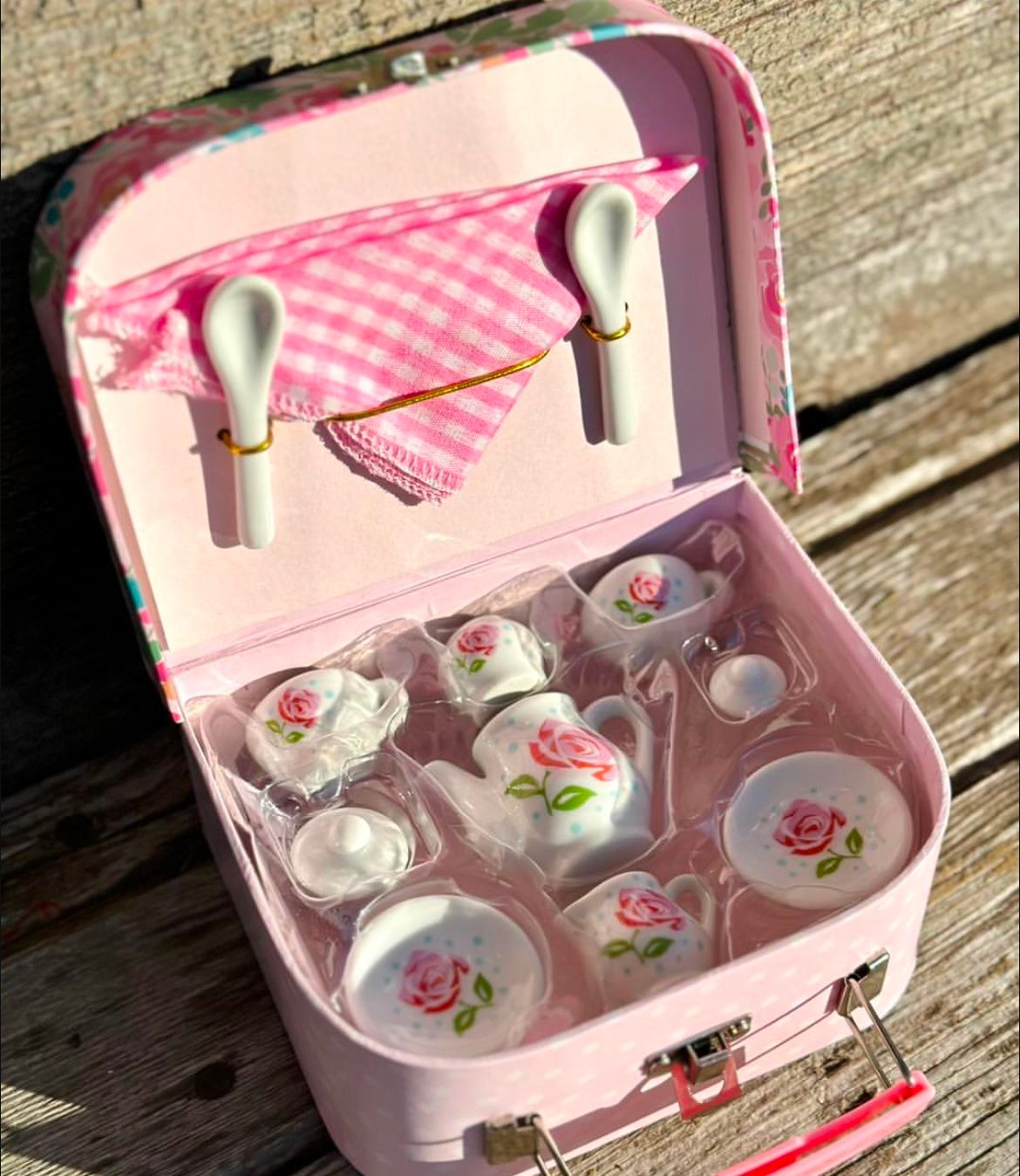 Pink Ceramic Tea Set