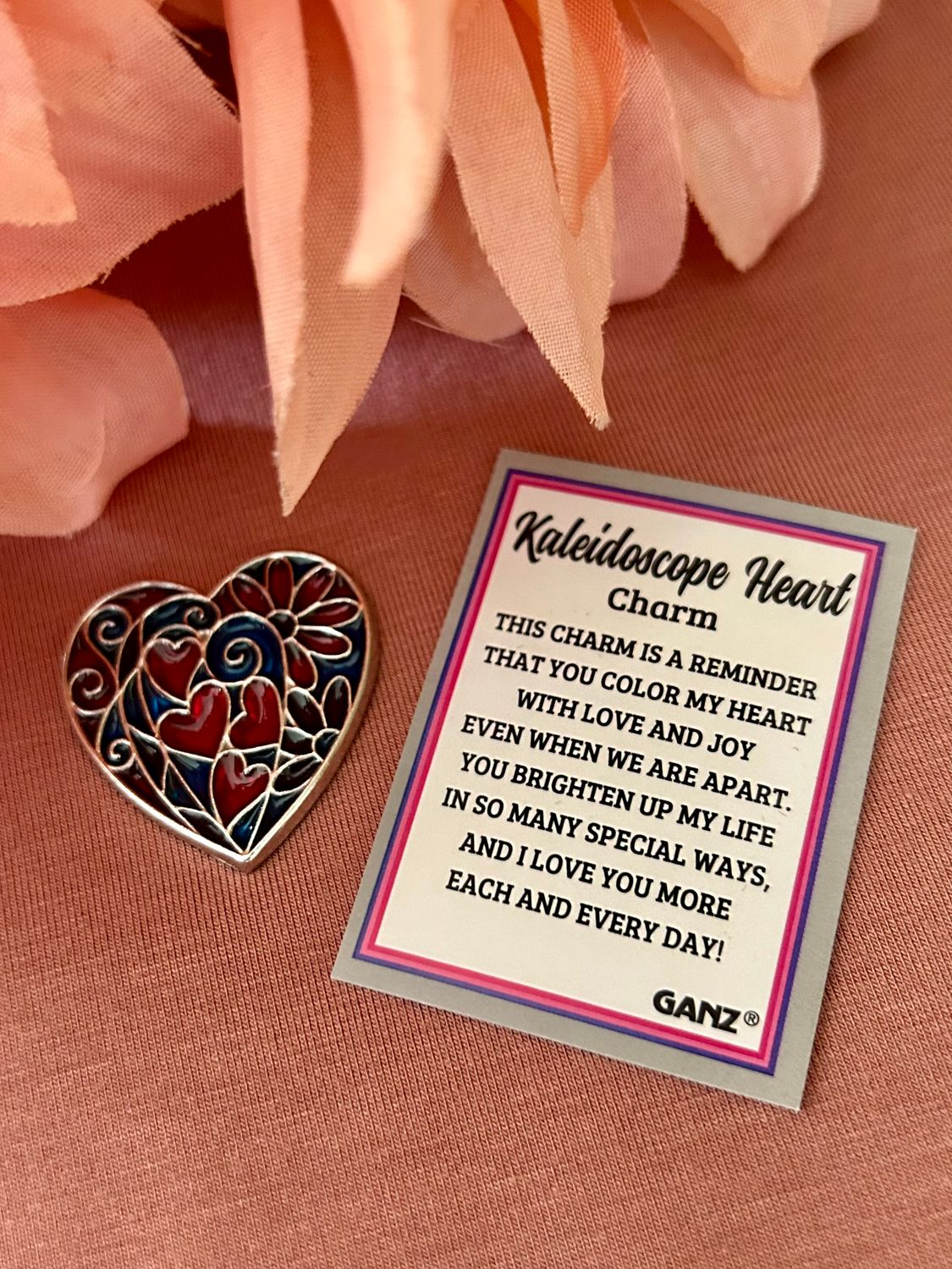 Kaleidoscope Heart Charm