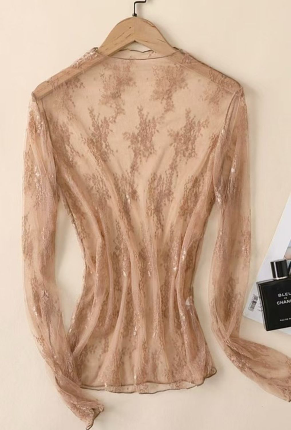Lace Mesh Sheer Top