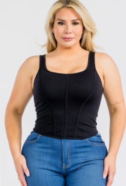 Curvy Corset Tank Top