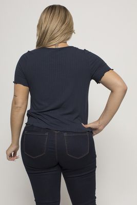 Curvy Tie Front Top