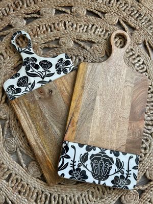 Botanical Wood Cutting Board