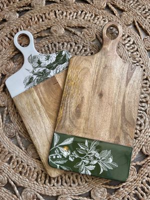 Botanical Wood Cutting Board