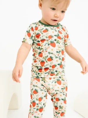 Vintage Strawberry Short Sleeve Bamboo Set