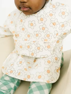 Neutral Floral Bib