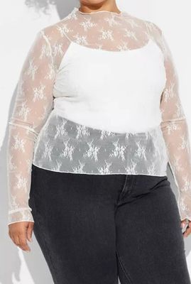 Curvy Lace Mesh Top