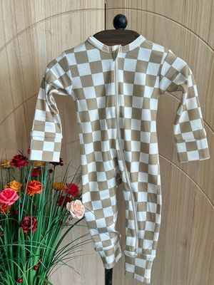 Tiramisu Checkerboard Romper 