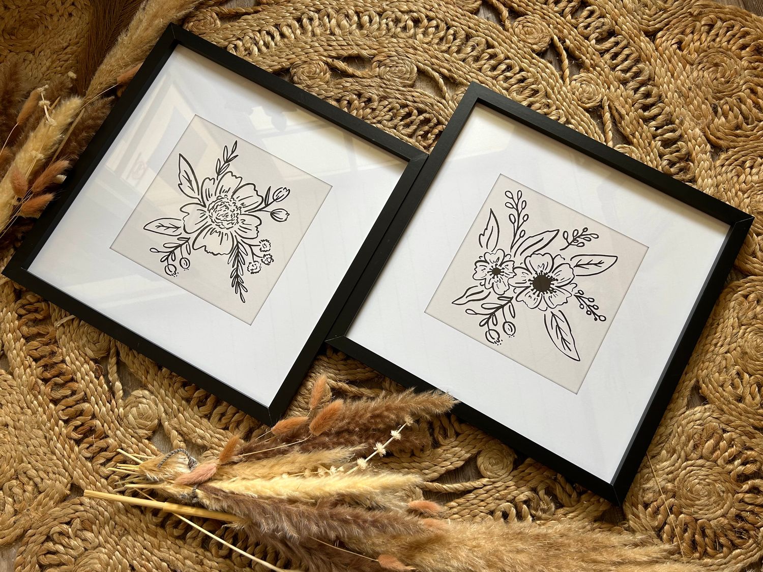 Framed Floral Wall Decor