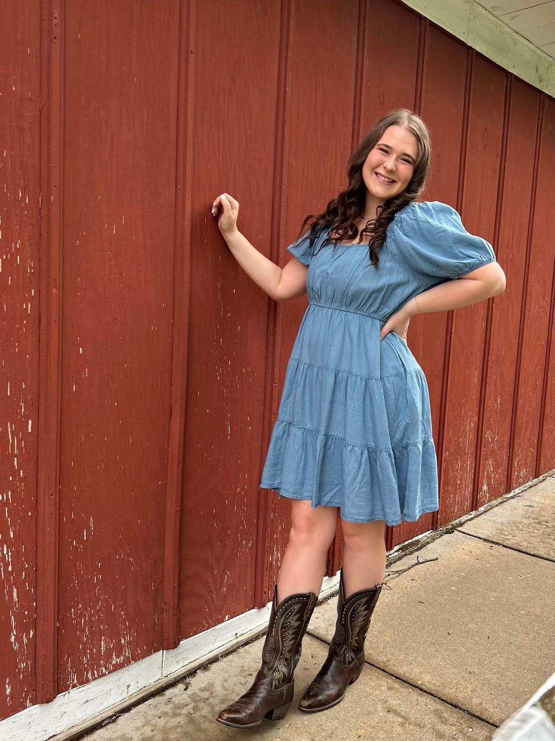 Curvy Denim Babydoll Dress