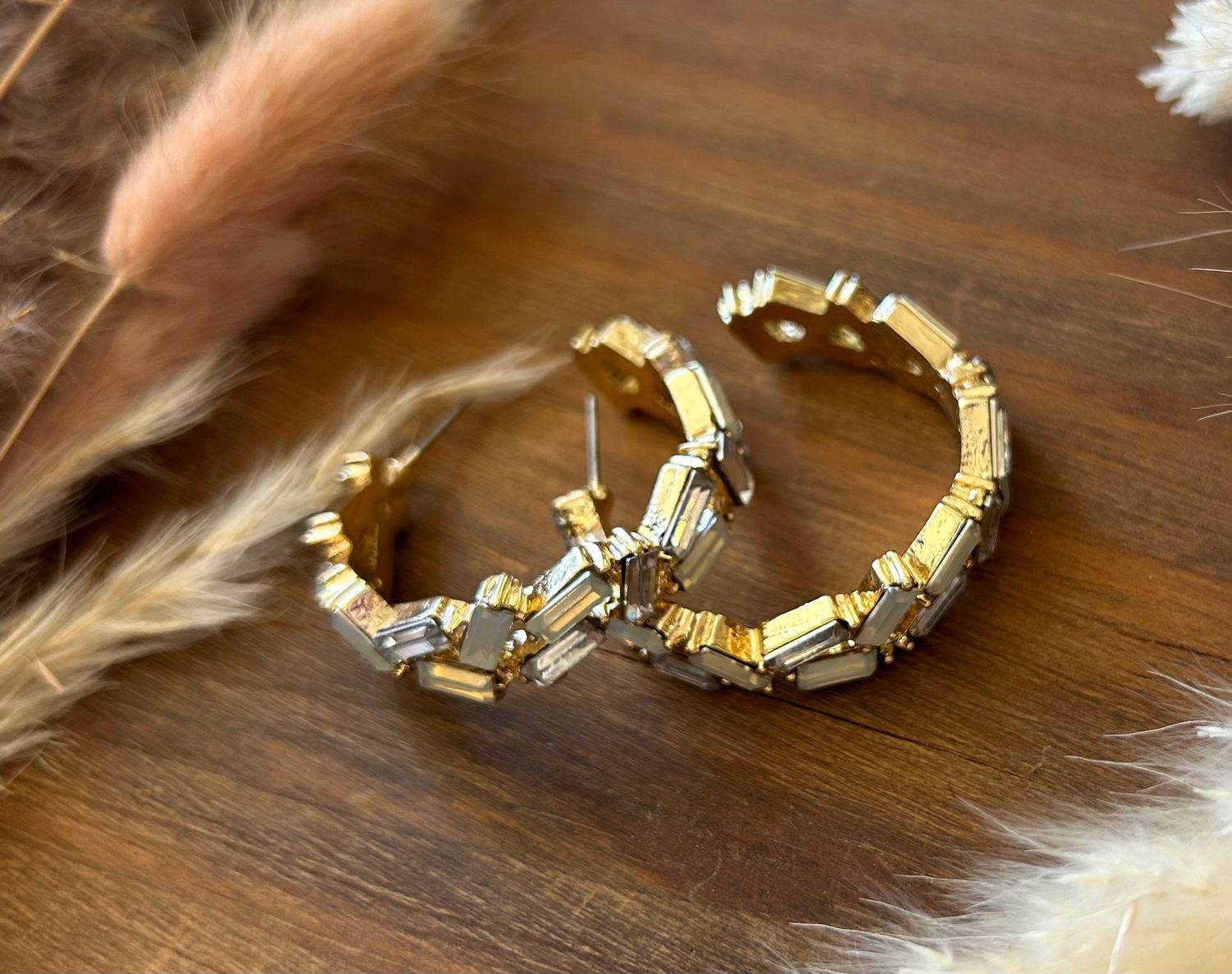 Baguette Hoop Earrings