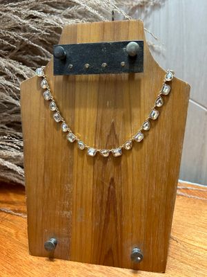 Gem Stone Necklace - Gold