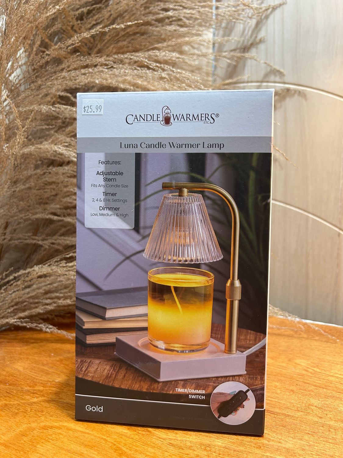 Luna Candle Warmer Lamp Gold