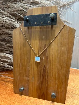 Square Stone Pendant Necklace