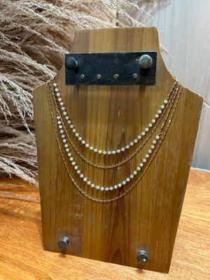 Multi-Layer Beaded Necklace-Natural