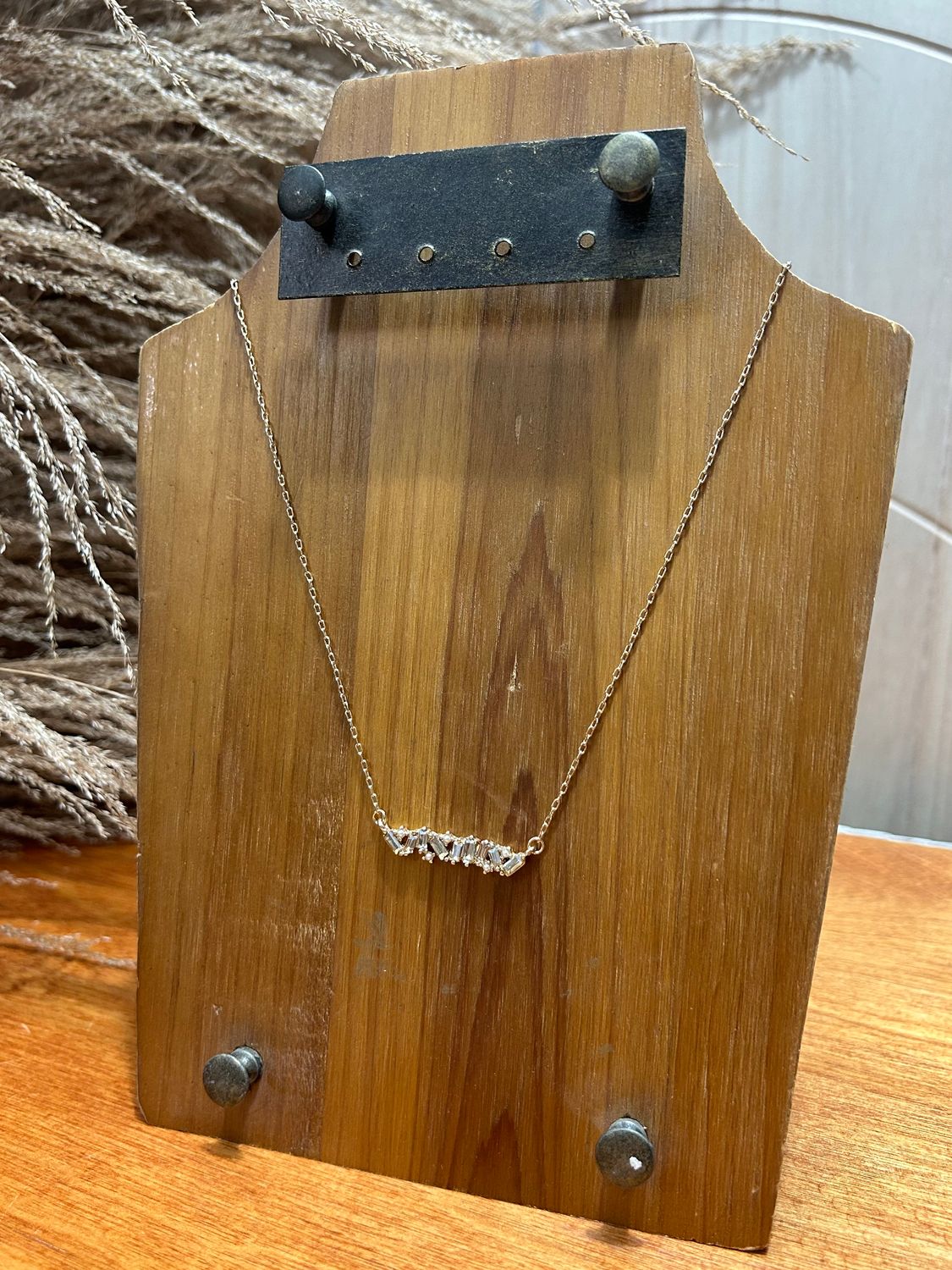 CZ Short Bar Necklaces