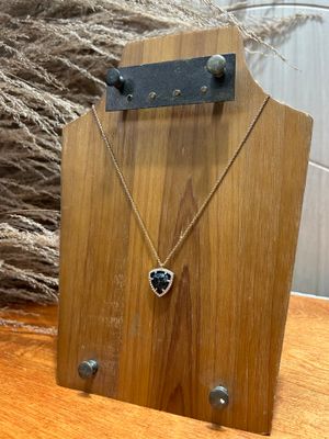 Triangle Stone Necklace with Gold Chain