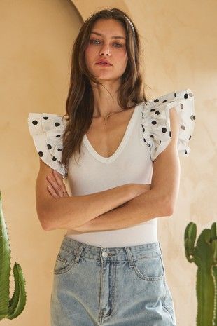 Curvy Polka Dot Bodysuit