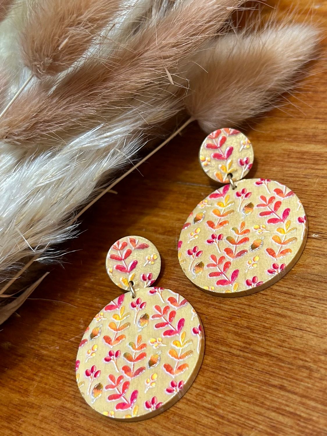Leaf Print Earrings