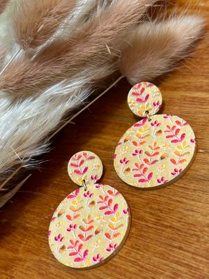 Leaf Print Earrings