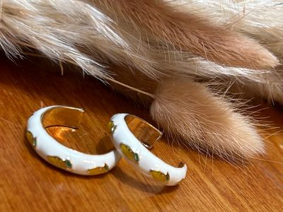 Lemon Hoop Earrings