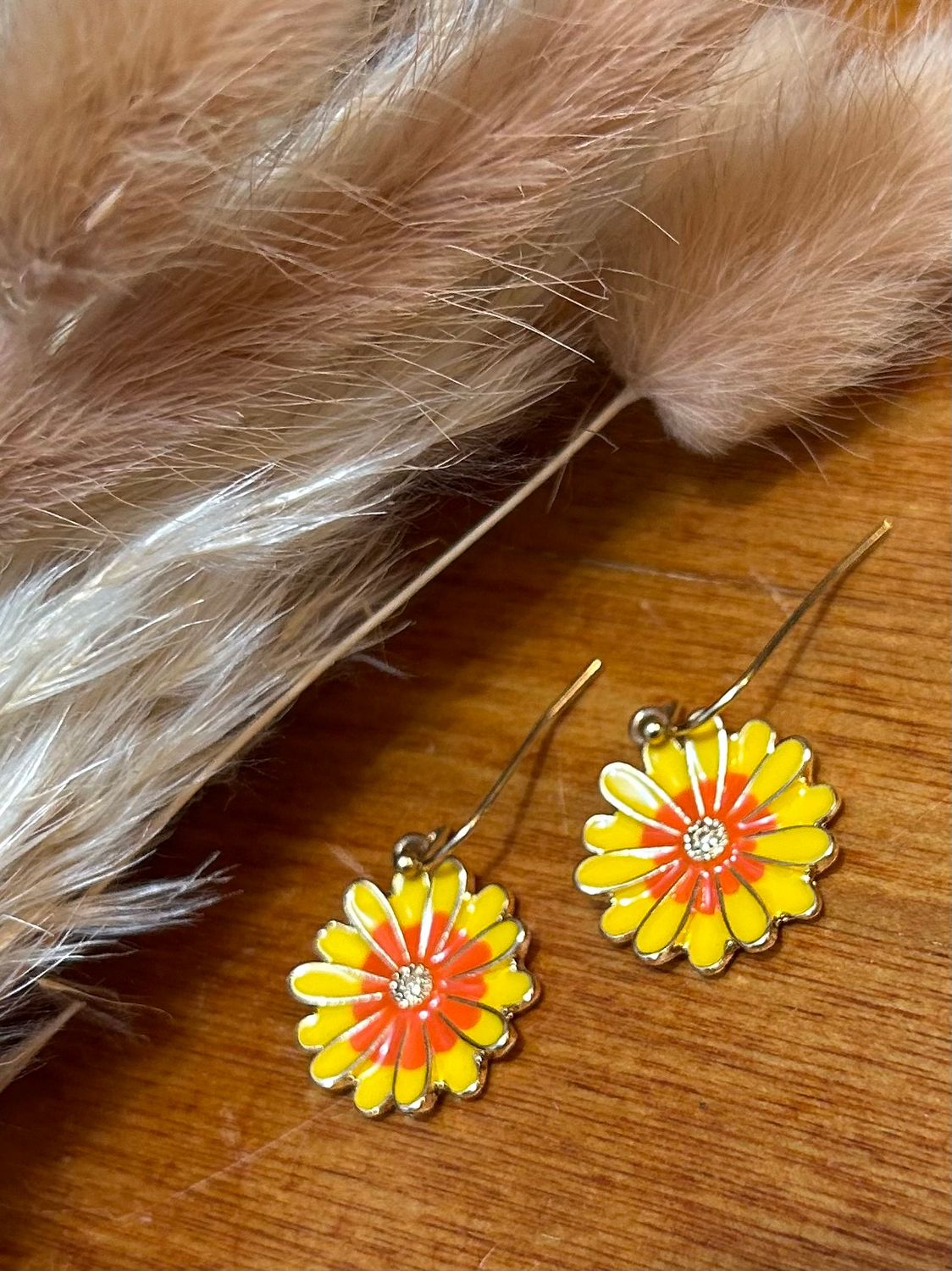 Enamel Flower Earrings