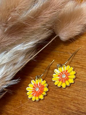Enamel Flower Earrings