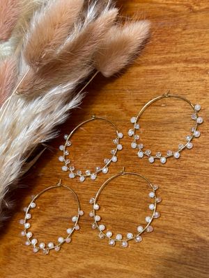 Double Beaded Hoops
