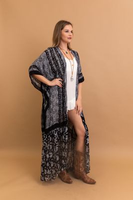 Long Paisley Kimono